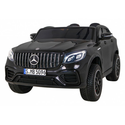 Auto Mercedes GLC 63S dla dzieci Czarny + Napęd 4x4 + MP4 + LED + Ekoskóra + Wolny Start + EVA