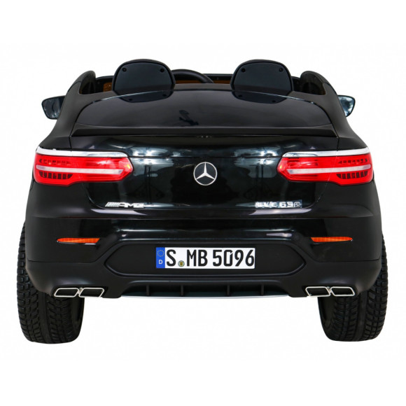 Auto Mercedes GLC 63S dla dzieci Czarny + Napęd 4x4 + MP4 + LED + Ekoskóra + Wolny Start + EVA
