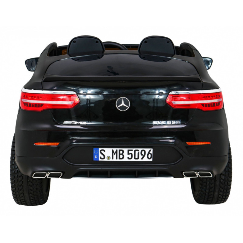 Auto Mercedes GLC 63S dla dzieci Czarny + Napęd 4x4 + MP4 + LED + Ekoskóra + Wolny Start + EVA