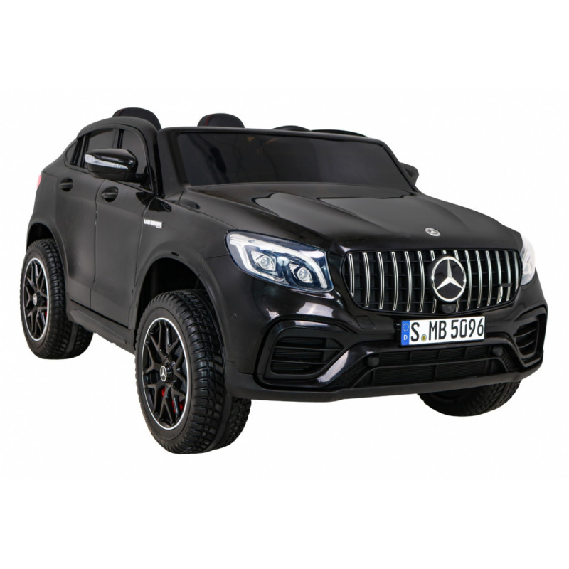 Auto Mercedes GLC 63S dla dzieci Czarny + Napęd 4x4 + MP4 + LED + Ekoskóra + Wolny Start + EVA