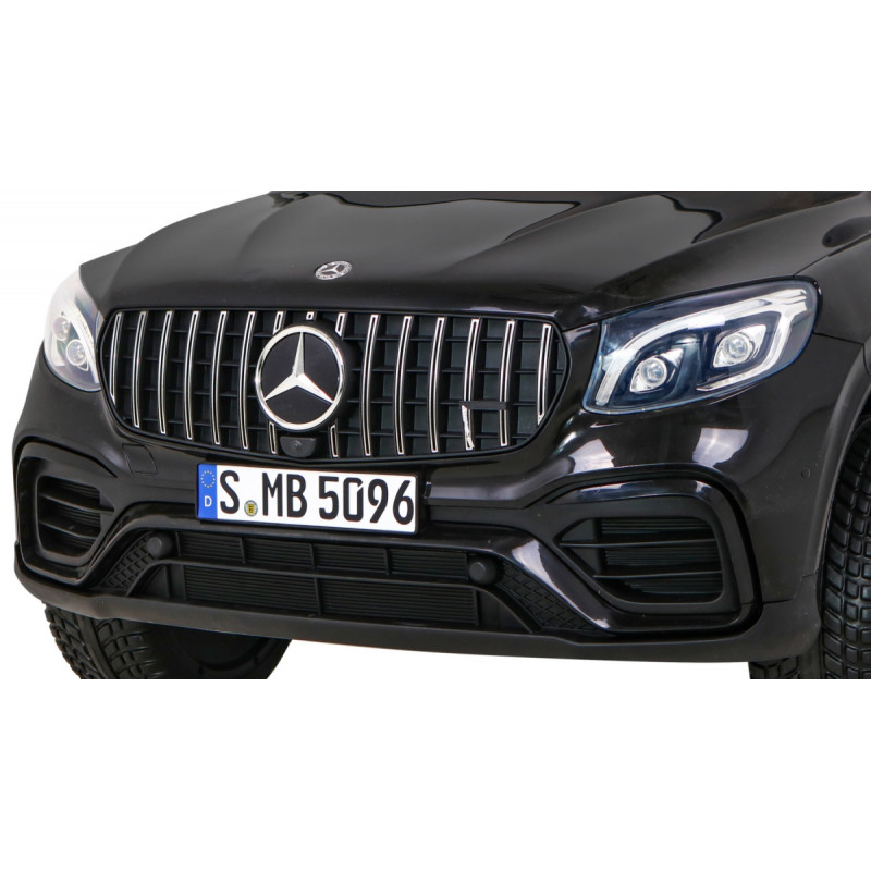 Auto Mercedes GLC 63S dla dzieci Czarny + Napęd 4x4 + MP4 + LED + Ekoskóra + Wolny Start + EVA