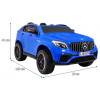 Auto Mercedes GLC 63S dla dzieci Niebieski + Napęd 4x4 + MP4 + LED + Ekoskóra + Wolny Start + EVA