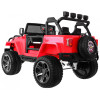 Auto terenowe typu jeep Monster 4x4 dla dzieci Czerwony + Pilot + Regulacja siedzenia + MP3 LED + Bagażnik + Plecak