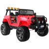 Auto terenowe typu jeep Monster 4x4 dla dzieci Czerwony + Pilot + Regulacja siedzenia + MP3 LED + Bagażnik + Plecak