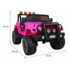 Auto terenowe typu jeep Monster 4x4 dla dzieci Różowy + Pilot + Regulacja siedzenia + Wolny Start + MP3 LED + Bagażnik + Plec