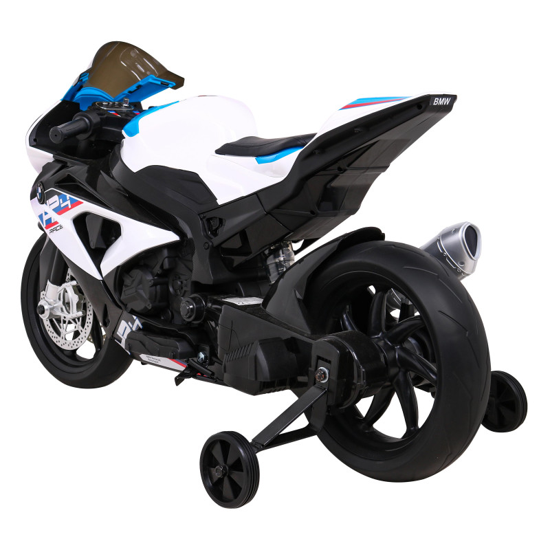 Motor BMW HP4 na akumulator dla dzieci Biały + Pomocnicze kółka + Wolny Start + EVA + MP3 LED