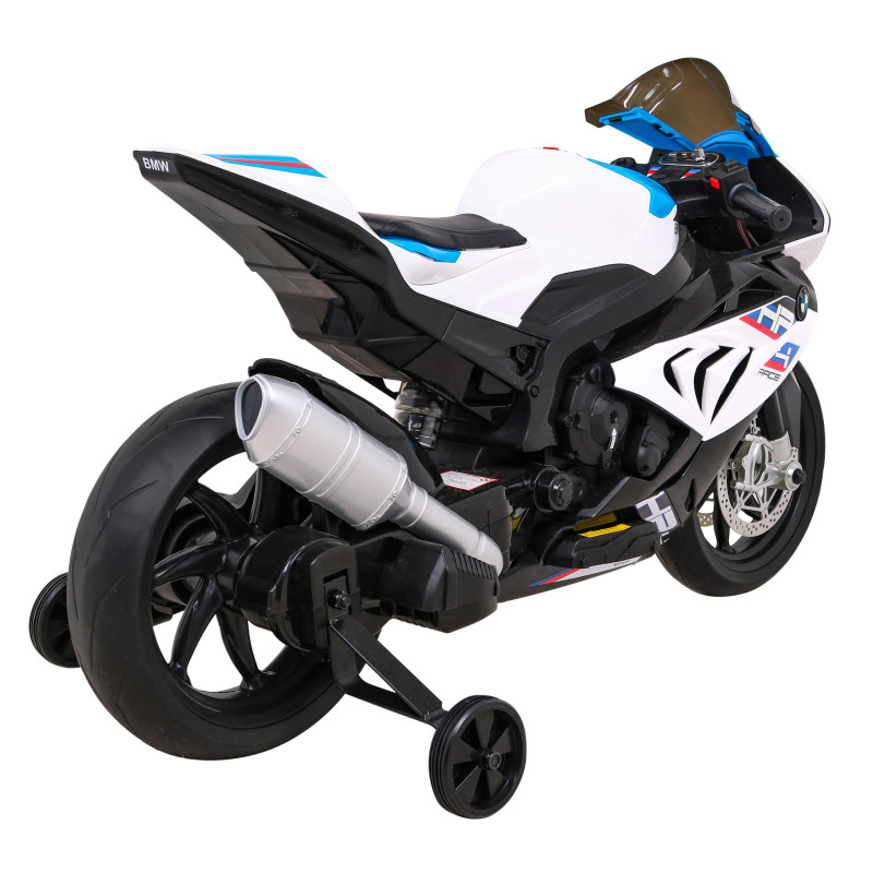 Motor BMW HP4 na akumulator dla dzieci Biały + Pomocnicze kółka + Wolny Start + EVA + MP3 LED
