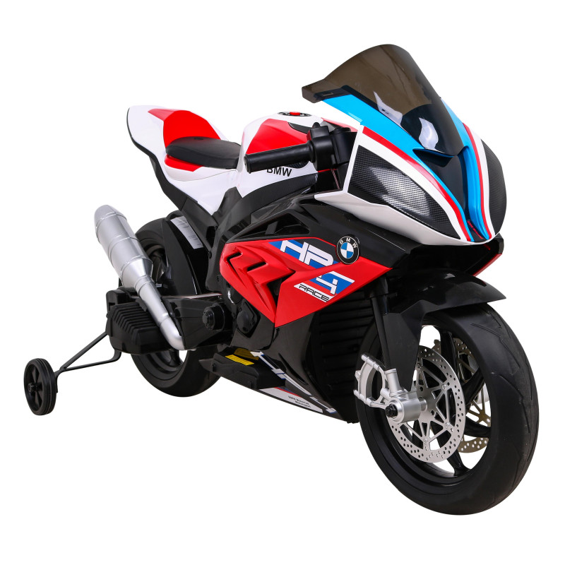 Motor BMW HP4 na akumulator dla dzieci Czerwony + Pomocnicze kółka + Wolny Start + EVA + MP3 LED