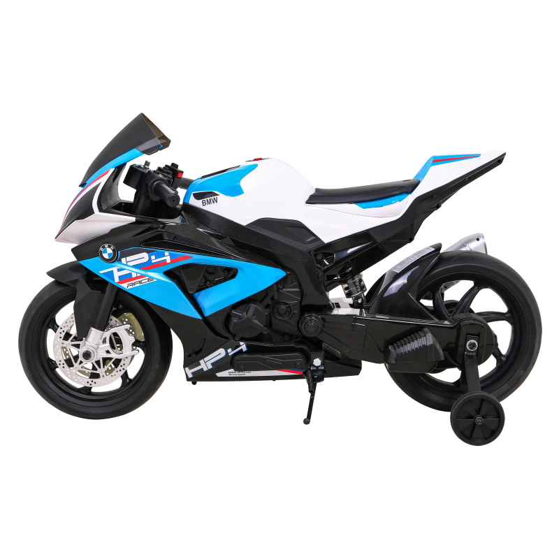 Motor BMW HP4 na akumulator dla dzieci Niebieski + Pomocnicze kółka + Wolny Start + EVA + MP3 LED