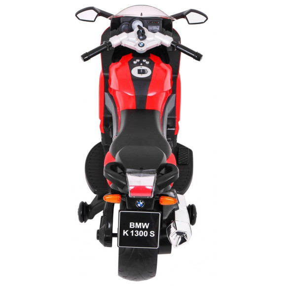 Motor na akumulator BMW K1300S dla dzieci Czerwony + Kółka pomocnicze + Dźwięki Światła + Wolny Start