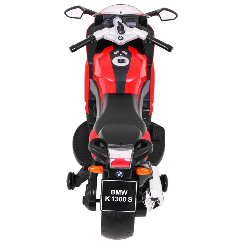 Motor na akumulator BMW K1300S dla dzieci Czerwony + Kółka pomocnicze + Dźwięki Światła + Wolny Start