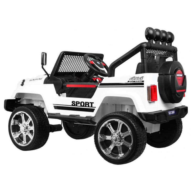 Autko terenowe Raptor Drifter Biały + Pilot + Napęd 4x4 + Schowek + Wolny Start + MP3 LED