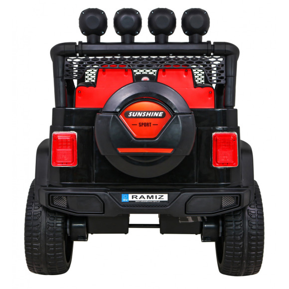 Autko terenowe Raptor Drifter Płomienie + Pilot + Napęd 4x4 + Schowek + Wolny Start + MP3 LED