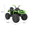 Quad ATV 2.4GHz na akumulator dla dzieci Czarno-zielony + Pilot + Koła EVA + Radio MP3 + Wolny Start