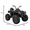 Quad ATV na akumulator dla dzieci Czarny + Koła EVA + Radio MP3 + LED + Wolny Start