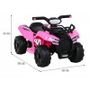 Quad Storm na akumulator dla dzieci Różowy + Silnik 25W + MP3 USB + LED Quad Storm na akumulator dla dzieci Różowy + Silnik 25W + MP3 USB + LED