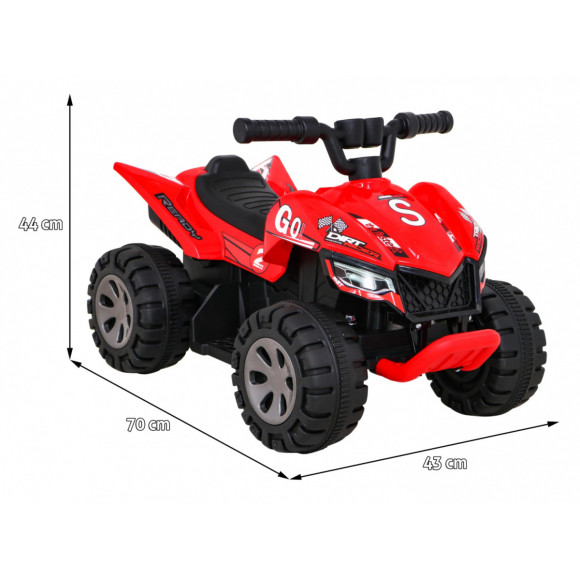 Quad The Fastest na akumulator dla dzieci Czerwony + Silnik 25W Quad The Fastest na akumulator dla dzieci Czerwony + Silnik 25W