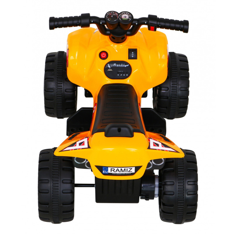 Quad The Fastest na akumulator dla dzieci Żółty + Silnik 25W