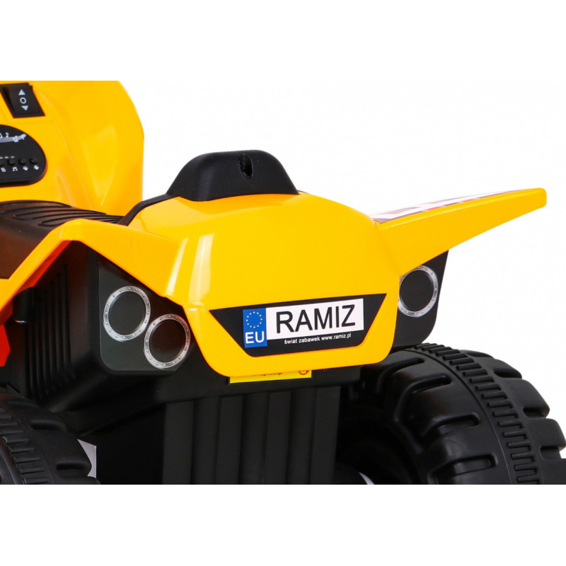 Quad The Fastest na akumulator dla dzieci Żółty + Silnik 25W