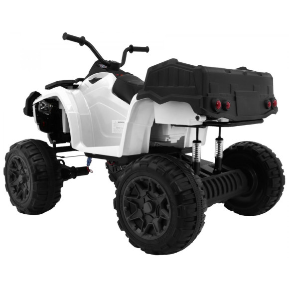 Quad XL ATV na akumulator dla dzieci Biały + Napęd 4x4 + Bagażnik + Wolny Start + EVA + Audio LED Quad XL ATV na akumulator dla dzieci Biały + Napęd 4x4 + Bagażnik + Wolny Start + EVA + Audio LED