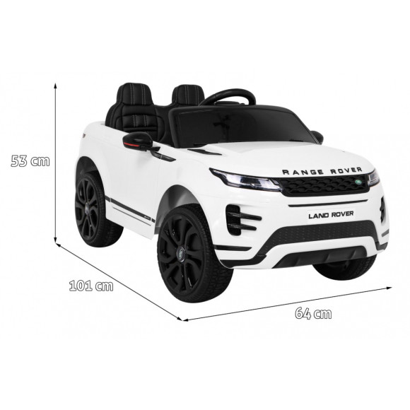 Range Rover Evoque na akumulator dla dzieci Biały + Pilot + Wolny Start + MP3 LED
