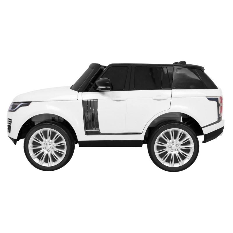 Range Rover HSE 2-osobowe Autko dla dzieci Biały + Pilot + 5-pkt pasy + Panel audio + LED