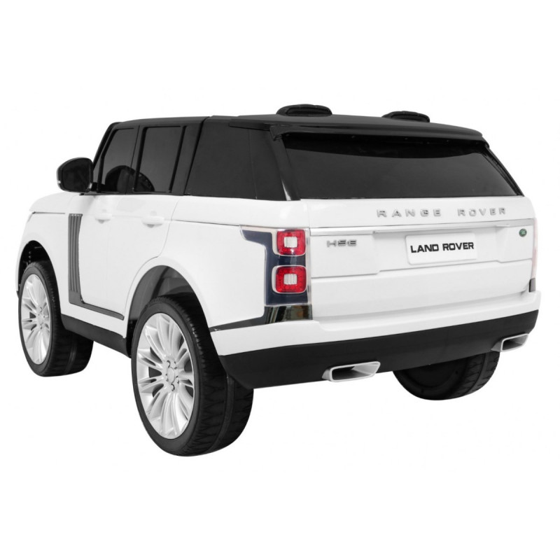 Range Rover HSE 2-osobowe Autko dla dzieci Biały + Pilot + 5-pkt pasy + Panel audio + LED