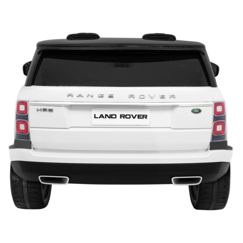 Range Rover HSE 2-osobowe Autko dla dzieci Biały + Pilot + 5-pkt pasy + Panel audio + LED