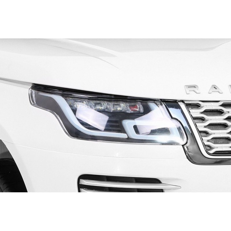 Range Rover HSE 2-osobowe Autko dla dzieci Biały + Pilot + 5-pkt pasy + Panel audio + LED