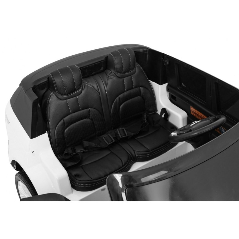 Range Rover HSE 2-osobowe Autko dla dzieci Biały + Pilot + 5-pkt pasy + Panel audio + LED