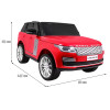 Range Rover HSE Lakierowane Autko dla 2 dzieci Czerwony + Pilot + 5-pkt pasy + Panel audio + LED