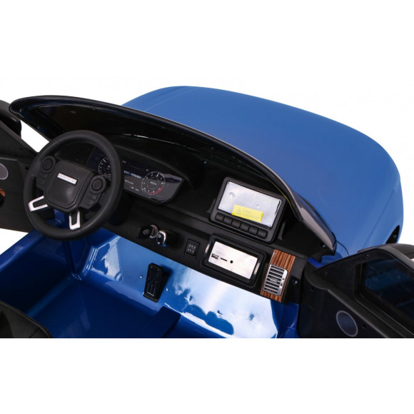 Range Rover HSE Lakierowane Autko dla 2 dzieci Niebieski + Pilot + 5-pkt pasy + Panel audio + LED Range Rover HSE Lakierowane Autko dla 2 dzieci Niebieski + Pilot + 5-pkt pasy + Panel audio + LED