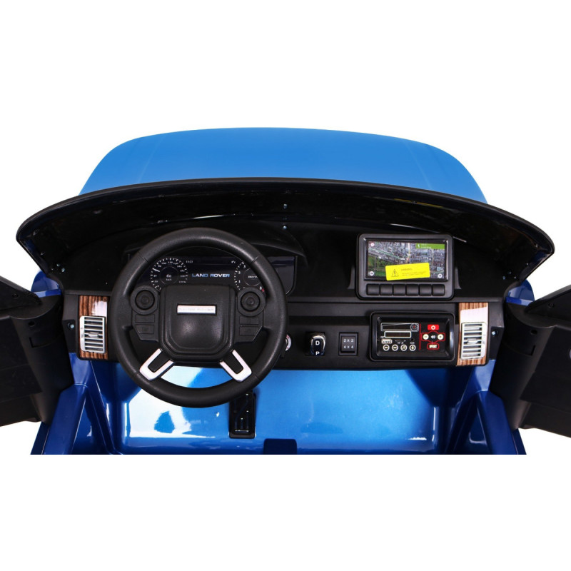 Range Rover HSE Lakierowane Autko dla 2 dzieci Niebieski + Pilot + 5-pkt pasy + Panel audio + LED