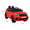 Range Rover Velar na akumulator Czerwony + Pilot + EVA + Wolny Start + MP3 LED