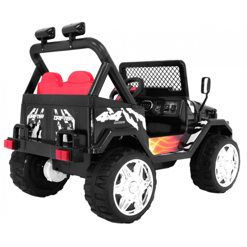 Terenowy Raptor Drifter na akumulator dla dzieci Czarny + Pilot + Wolny Start + EVA + Dźwięki Światła