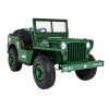 Autko Wojskowe Retro Strong dla 3 dzieci Zielony + Napęd 4x4 + Schowki + EVA + Wolny Start + MP3 LED