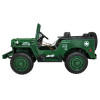 Autko Wojskowe Retro Strong dla 3 dzieci Zielony + Napęd 4x4 + Schowki + EVA + Wolny Start + MP3 LED
