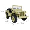 Autko Wojskowe Retro dla 3 dzieci Matcha + Napęd 4x4 + Schowki + EVA + Wolny Start + MP3 LED