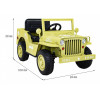 Autko Wojskowe Retro dla dzieci Beżowy + Napęd 4x4 + Pilot + 2 Bagażniki + Wolny Start + MP3 LED Autko Wojskowe Retro dla dzieci Beżowy + Napęd 4x4 + Pilot + 2 Bagażniki + Wolny Start + MP3 LED