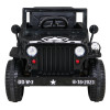 Autko Wojskowe Retro dla dzieci Czarny + Napęd 4x4 + Pilot + 2 Bagażniki + Wolny Start + MP3 LED