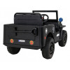 Autko Wojskowe Retro dla dzieci Czarny + Napęd 4x4 + Pilot + 2 Bagażniki + Wolny Start + MP3 LED