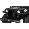 Autko Wojskowe Retro dla dzieci Czarny + Napęd 4x4 + Pilot + 2 Bagażniki + Wolny Start + MP3 LED