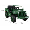 Autko Wojskowe Retro dla dzieci Zielony + Napęd 4x4 + Pilot + 2 Bagażniki + Wolny Start + MP3 LED Autko Wojskowe Retro dla dzieci Zielony + Napęd 4x4 + Pilot + 2 Bagażniki + Wolny Start + MP3 LED