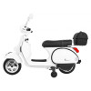 Skuter Vespa elektryczny dla dzieci Biały + Kółka pomocnicze + Audio + Ekoskóra + EVA + Wolny Start Skuter Vespa elektryczny dla dzieci Biały + Kółka pomocnicze + Audio + Ekoskóra + EVA + Wolny Start