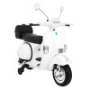 Skuter Vespa elektryczny dla dzieci Biały + Kółka pomocnicze + Audio + Ekoskóra + EVA + Wolny Start Skuter Vespa elektryczny dla dzieci Biały + Kółka pomocnicze + Audio + Ekoskóra + EVA + Wolny Start