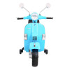 Skuter Vespa elektryczny dla dzieci Niebieski + Kółka pomocnicze + Audio + Ekoskóra + EVA + Wolny Start Skuter Vespa elektryczny dla dzieci Niebieski + Kółka pomocnicze + Audio + Ekoskóra + EVA + Wolny Start