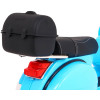 Skuter Vespa elektryczny dla dzieci Niebieski + Kółka pomocnicze + Audio + Ekoskóra + EVA + Wolny Start Skuter Vespa elektryczny dla dzieci Niebieski + Kółka pomocnicze + Audio + Ekoskóra + EVA + Wolny Start