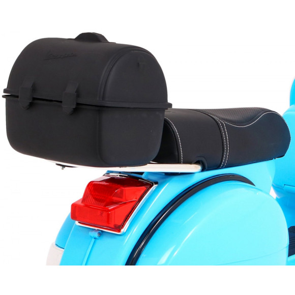 Skuter Vespa elektryczny dla dzieci Niebieski + Kółka pomocnicze + Audio + Ekoskóra + EVA + Wolny Start Skuter Vespa elektryczny dla dzieci Niebieski + Kółka pomocnicze + Audio + Ekoskóra + EVA + Wolny Start