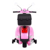 Skuter Vespa elektryczny dla dzieci Różowy + Kółka pomocnicze + Audio + Ekoskóra + EVA + Wolny Start