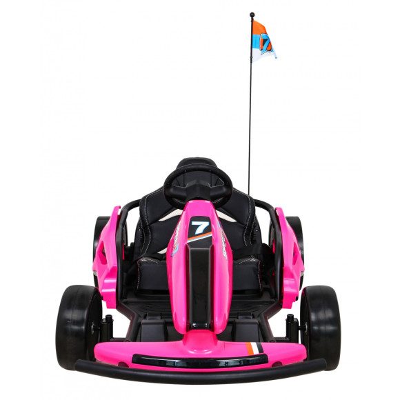 Gokart Speed 7 Drift King na akumulator dla dzieci Różowy + Funkcja driftu + Sportowe siedzenie + 2 Prędkości + EVA Gokart Speed 7 Drift King na akumulator dla dzieci Różowy + Funkcja driftu + Sportowe siedzenie + 2 Prędkości + EVA